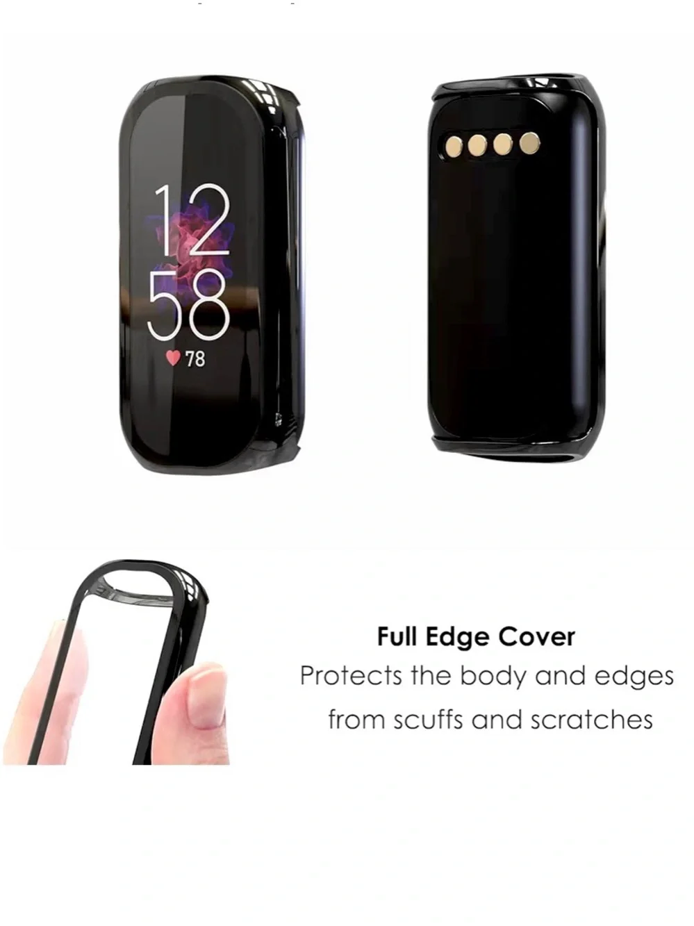5 for $25! 4 Pack! Screen Protector Cases Compatible w/ Fitbit Luxe Smartwatch!